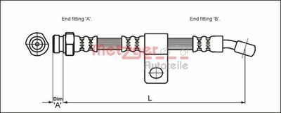 Brake Hose METZGER AUTOTEILE 4110403