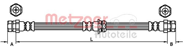 METZGER AUTOTEILE 4110435 Brake Hose