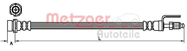 METZGER AUTOTEILE 4110436 Brake Hose