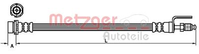 Brake Hose METZGER AUTOTEILE 4110436