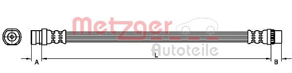METZGER AUTOTEILE 4110457 Brake Hose