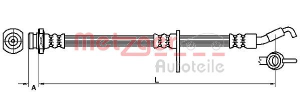 METZGER AUTOTEILE 4110490 Brake Hose