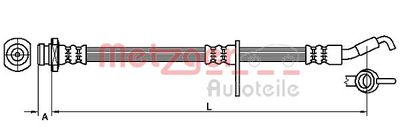 Brake Hose METZGER AUTOTEILE 4110490