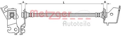 Brake Hose METZGER AUTOTEILE 4110584