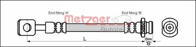Brake Hose METZGER AUTOTEILE 4110602