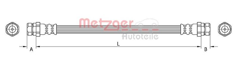METZGER AUTOTEILE 4110634 Brake Hose