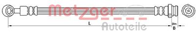 Brake Hose METZGER AUTOTEILE 4110718