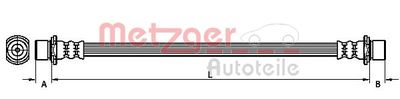 Brake Hose METZGER AUTOTEILE 4110789