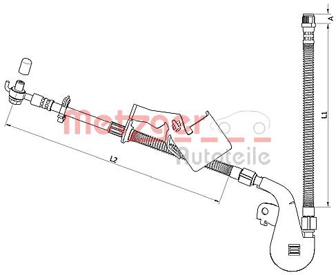 METZGER AUTOTEILE 4110809 Brake Hose