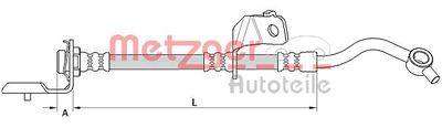 Brake Hose METZGER AUTOTEILE 4110819