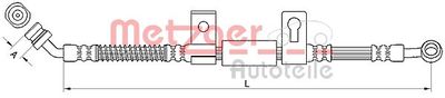 Brake Hose METZGER AUTOTEILE 4110830
