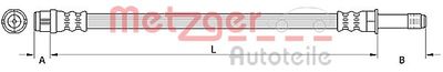 Brake Hose METZGER AUTOTEILE 4110882