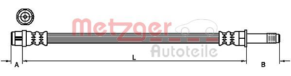 METZGER AUTOTEILE 4110885 Brake Hose