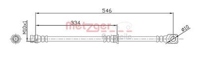 Brake Hose METZGER AUTOTEILE 4110918