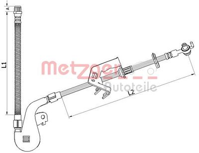 Brake Hose METZGER AUTOTEILE 4110927