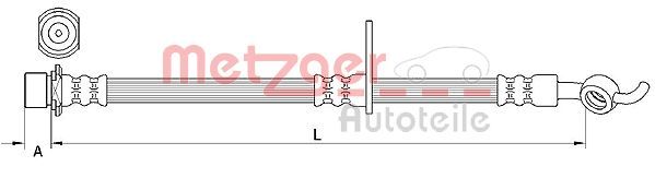 METZGER AUTOTEILE 4110985 Brake Hose
