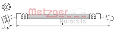 Brake Hose METZGER AUTOTEILE 4111029
