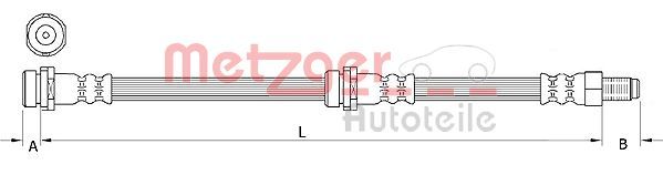 METZGER AUTOTEILE 4111034 Brake Hose