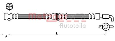 Brake Hose METZGER AUTOTEILE 4111037