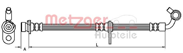 METZGER AUTOTEILE 4111080 Brake Hose