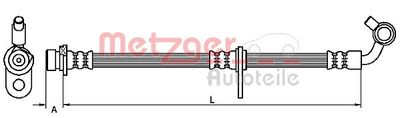 Brake Hose METZGER AUTOTEILE 4111080