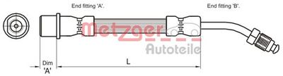 Brake Hose METZGER AUTOTEILE 4111109