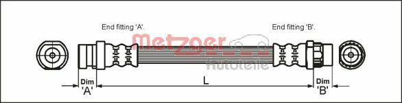 METZGER AUTOTEILE 4111169 Brake Hose