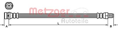 Brake Hose METZGER AUTOTEILE 4111214