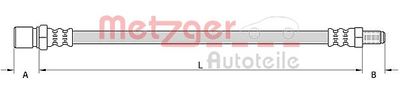 Brake Hose METZGER AUTOTEILE 4111379
