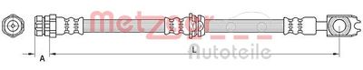 Brake Hose METZGER AUTOTEILE 4111476