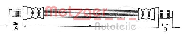 METZGER AUTOTEILE 4111637 Brake Hose