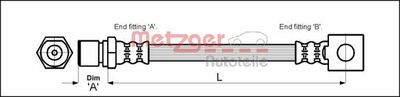 Brake Hose METZGER AUTOTEILE 4111757
