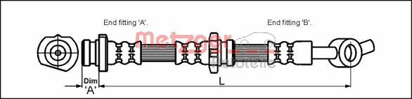 METZGER AUTOTEILE 4111967 Brake Hose