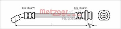 Brake Hose METZGER AUTOTEILE 4111971