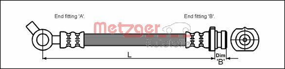 METZGER AUTOTEILE 4111975 Brake Hose