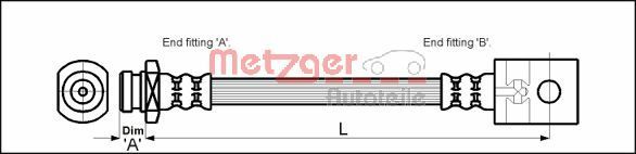 METZGER AUTOTEILE 4111979 Brake Hose