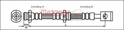 Brake Hose METZGER AUTOTEILE 4111991