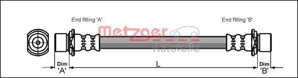 METZGER AUTOTEILE 4112178 Brake Hose