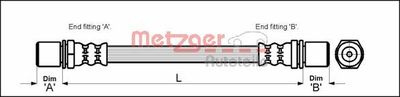 Brake Hose METZGER AUTOTEILE 4112214