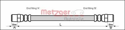 Brake Hose METZGER AUTOTEILE 4112309