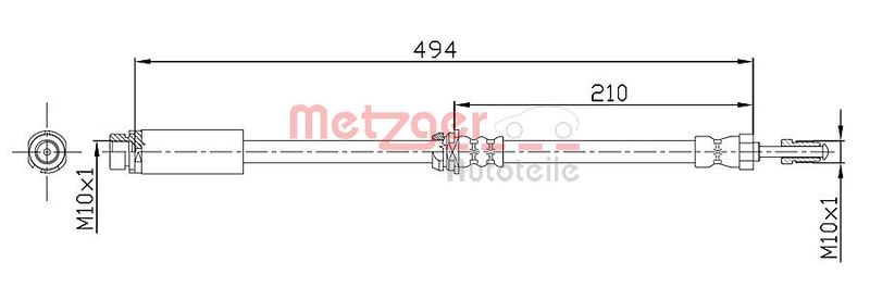 METZGER AUTOTEILE 4112313 Brake Hose