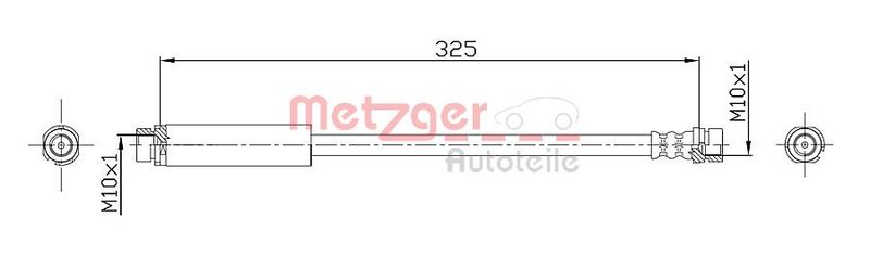 METZGER AUTOTEILE 4112320 Brake Hose
