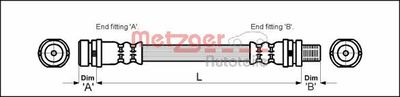 Brake Hose METZGER AUTOTEILE 4112506