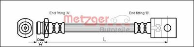 Brake Hose METZGER AUTOTEILE 4112525