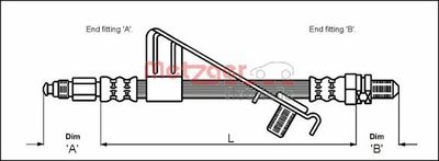 Brake Hose METZGER AUTOTEILE 4112528