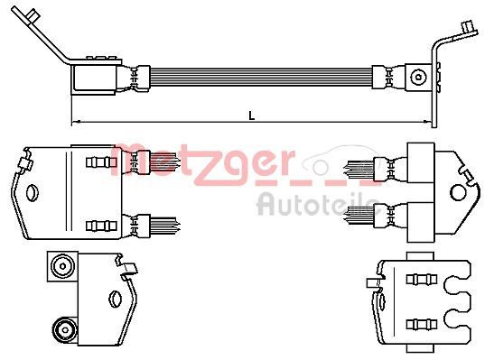 METZGER AUTOTEILE 4112544 Brake Hose