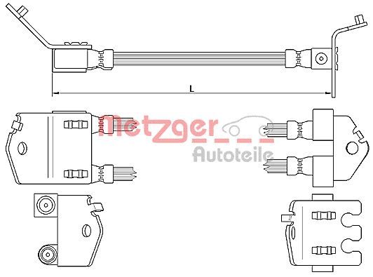 METZGER AUTOTEILE 4112547 Brake Hose