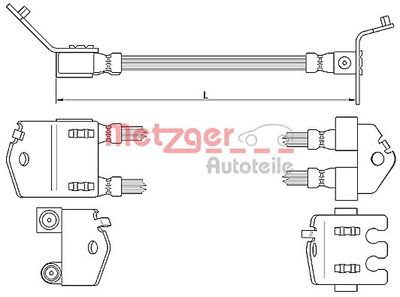 Brake Hose METZGER AUTOTEILE 4112547