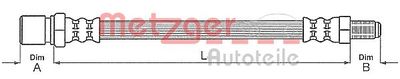 Brake Hose METZGER AUTOTEILE 4112805