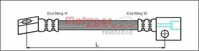 Brake Hose METZGER AUTOTEILE 4112811